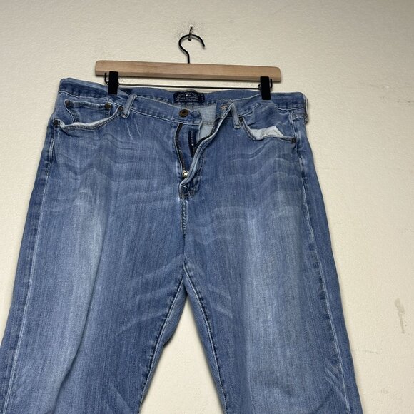 Lucky Brand 363 Vintage Straight Denim Jean Pant Men 38x32 Distressed Baggy Fit - Picture 10 of 15